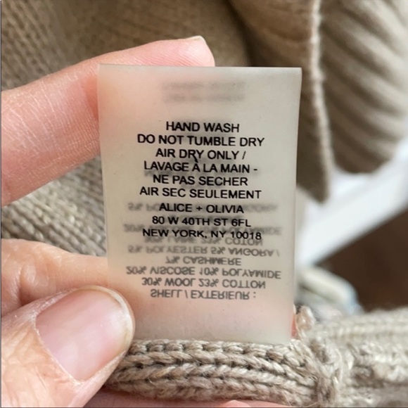 Alice + Olivia Ribbed Knit Waterfall Cardigan in Camel - Picture 11 of 11